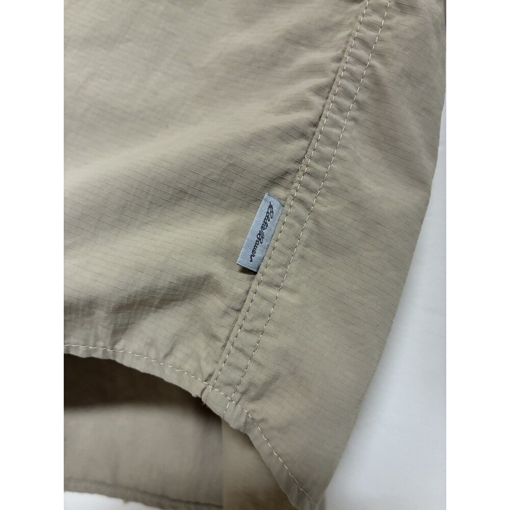 Eddie Bauer Women’s XL Beige Outdoor Nylon Buttondown Long Sleeve Shirt - Picture 7 of 12